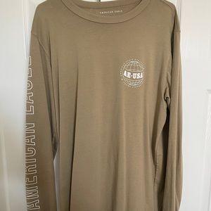 Tan American Eagle Long Sleeve T-shirt
